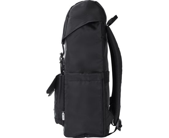 rPET (290T) polyester twill flap backpack Marlowe Black -  1015156.001