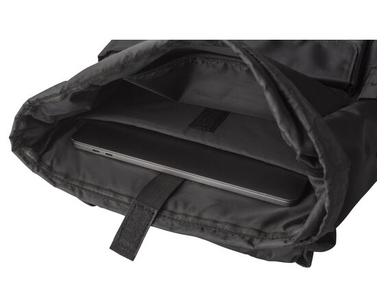 rPET (290T) polyester twill flap backpack Marlowe Black -  1015156.001