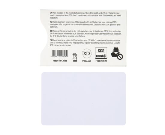 RFID Anti-Skimming-Karte mit aktivem Störchip Weiß - XD Collection P820.523