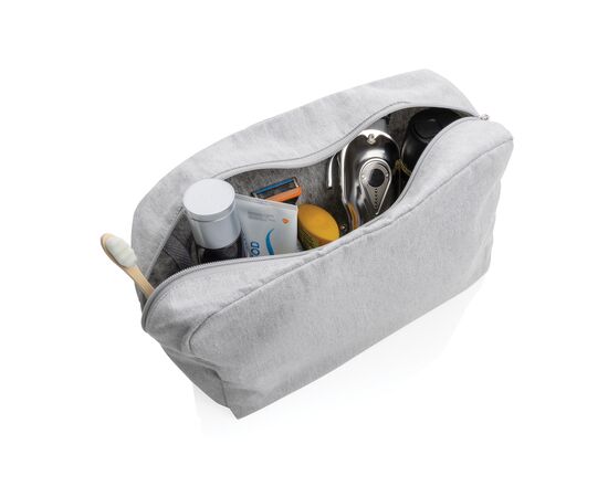 Trousse de toilette en toile recyclée non teintée Aware™ Gris - XD Collection P820.782