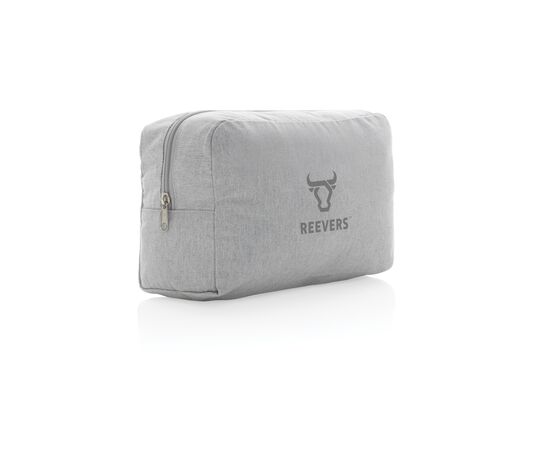 Trousse de toilette en toile recyclée non teintée Aware™ Gris - XD Collection P820.782