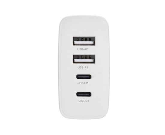 TravelCharge Pro Reiseladegerät mit USB-C aus RCS rec. ABS Weiss, Schwarz - XD Collection P821.0203