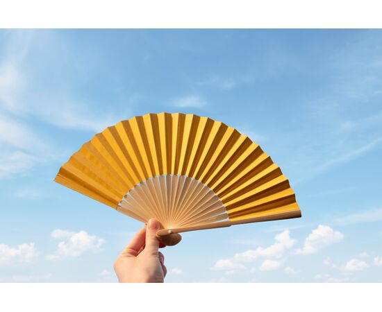 Handfächer aus Bambus Elio Gelb -  1041502.006