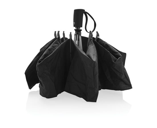 SP AWARE™ 23" opvouwbare omkeerbare auto open/close paraplu Zwart - Swiss Peak P850.461