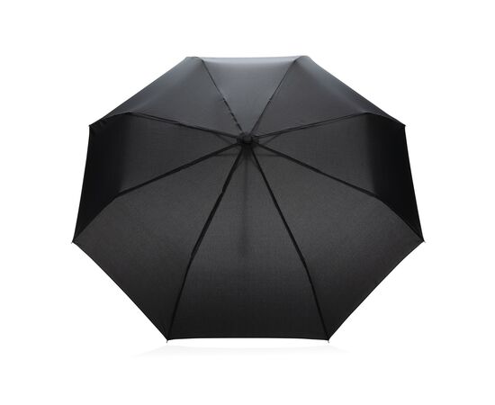 20.5" Impact AWARE™ RPET 190T pongee bamboe miniparaplu Zwart - XD Collection P850.571