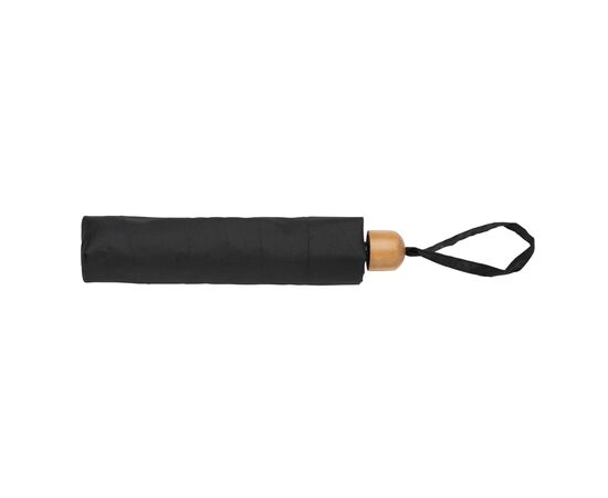 20.5" Impact AWARE™ RPET 190T pongee bamboe miniparaplu Zwart - XD Collection P850.571