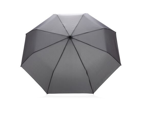 20.5" Impact AWARE™ RPET 190T pongee bamboe miniparaplu Antraciet - XD Collection P850.572