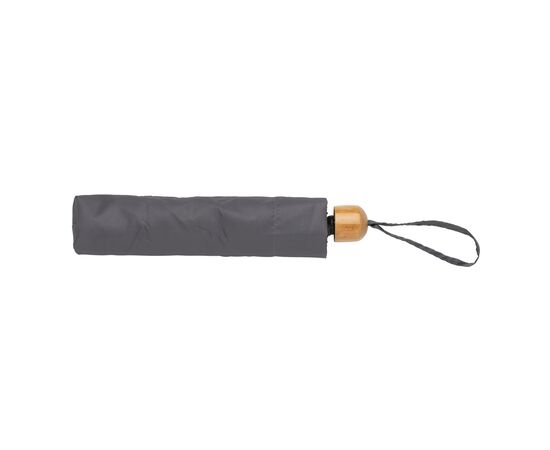 20.5" Impact AWARE™ RPET 190T pongee bamboe miniparaplu Antraciet - XD Collection P850.572