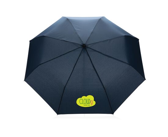 20.5" Impact AWARE™ RPET 190T Pongee bamboo mini umbrella Dark blue - XD Collection P850.575