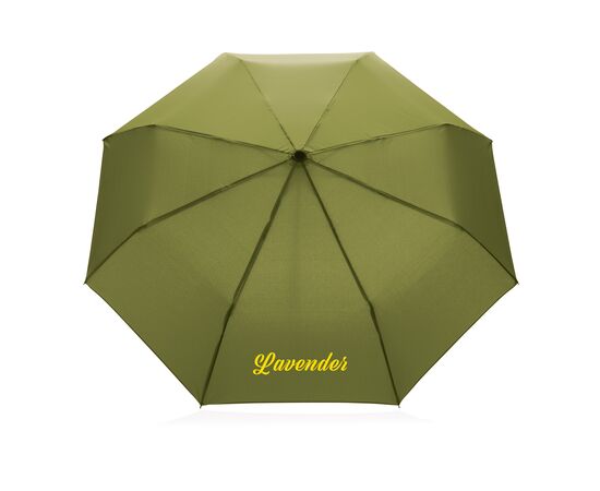20.5" Impact AWARE™ RPET 190T Pongee bamboo mini umbrella Green - XD Collection P850.577
