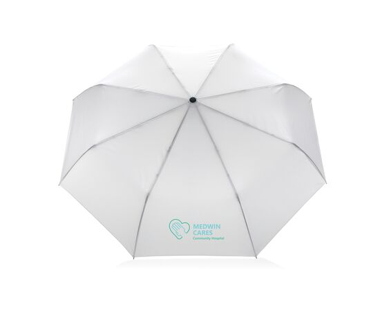 21" Impact AWARE™ RPET 190T auto open/close umbrella White - XD Collection P850.603