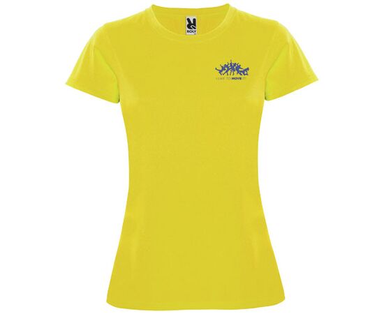 T-shirt sport Montecarlo à manches courtes pour femme Jaune - Roly R04231B1