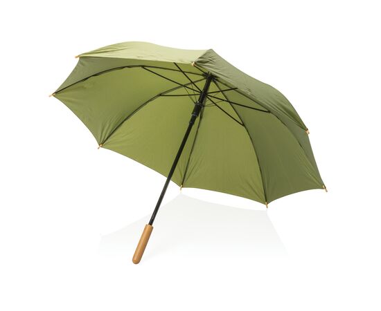 23" Impact AWARE™ RPET 190T auto open bamboo umbrella Green - XD Collection P850.657
