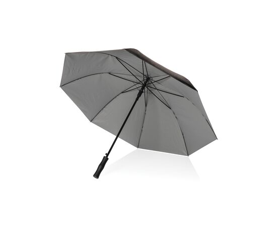 27" Impact AWARE™ RPET 190T dual colour auto open umbrella Silver - XD Collection P850.672