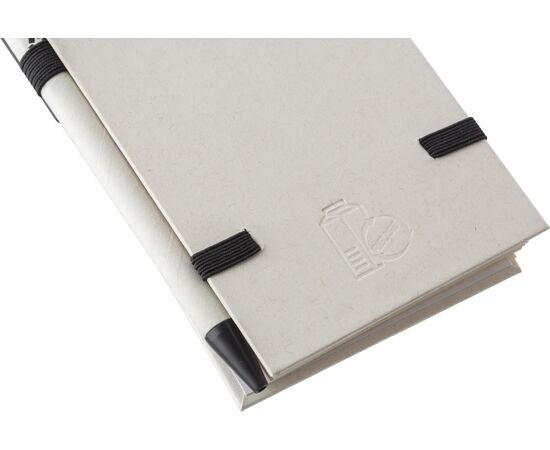 Carnet à spirale A6 en carton recyclé Martha Noir, Blanc -  1042892.040