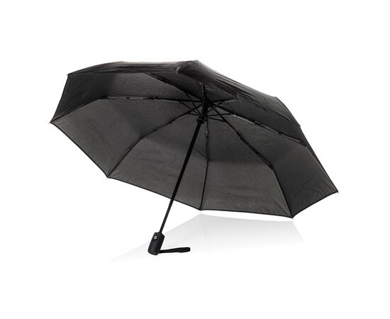 Swiss Peak Vito Aware™ RPET 21 inch auto open/close paraplu Zwart - Swiss Peak P850.7301