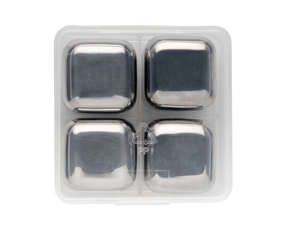 Herbruikbare RVS ijsblokjes 4st Zilver - XD Collection P911.082