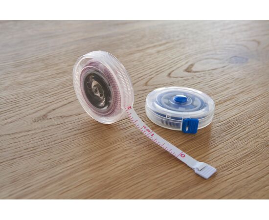 Plastic retractable tape measure Theo Black -  1096680.001