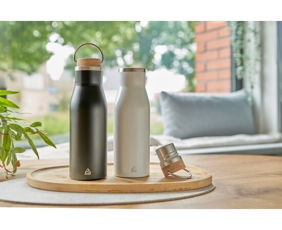 Bouteille isotherme de 500 ml en inox recyclé Aline Noir -  1096834.001