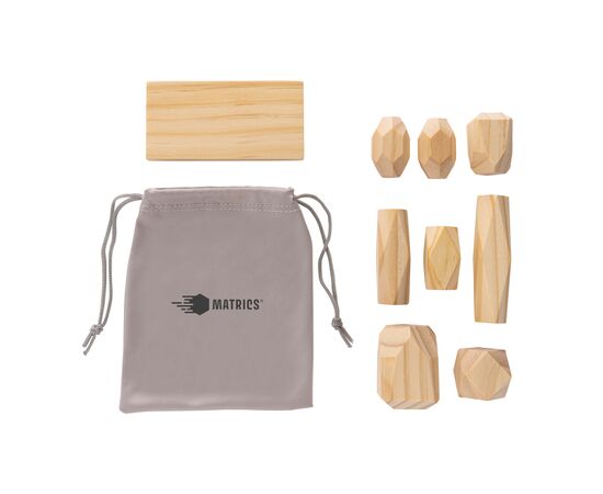 Ukiyo Crios wooden balancing rocks in pouch Brown - Ukiyo P940.299