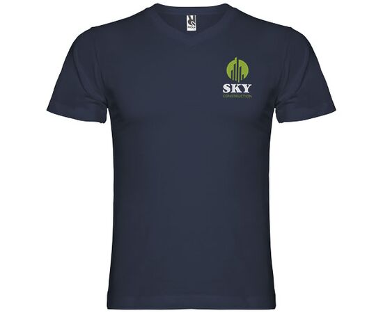 T-shirt Samoyedo à col en V et manches courtes pour homme Navy Blue - Roly R65031R1