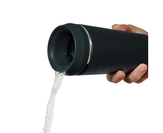 Topl Recycled RVS To Go beker gepatenteerd 360 Lid 354ml Grijs - Topl RBTGS12CH