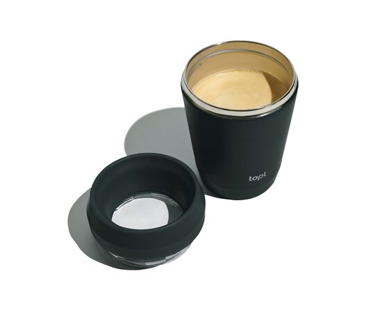 Topl Recycled Staal To Go beker gepatenteerd 360 Lid 235ml Grijs - Topl RBTGS8CH