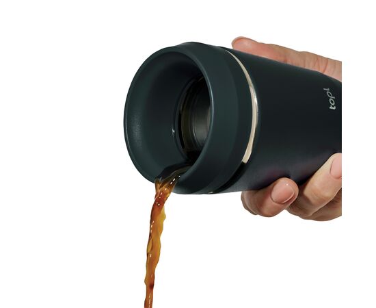 Topl Recycled Staal To Go beker gepatenteerd 360 Lid 235ml Grijs - Topl RBTGS8CH