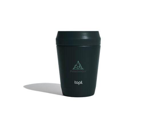 Topl Recycled Staal To Go beker gepatenteerd 360 Lid 235ml Grijs - Topl RBTGS8CH