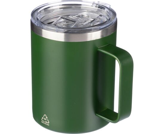 Gerecycled roestvrijstalen dubbelwandige to go mok (300 ml) Renate Wit -  1097560.002