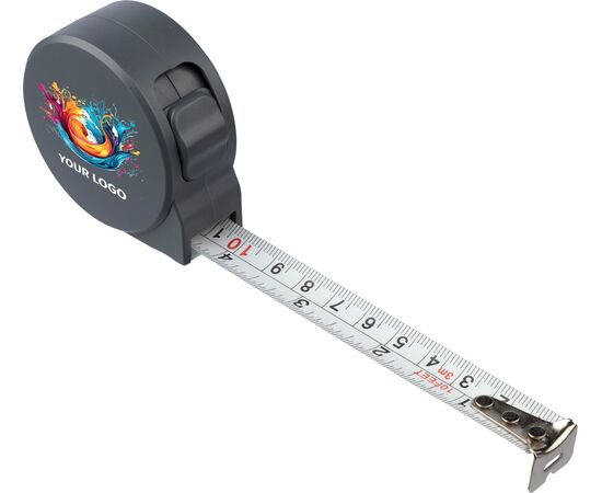 Gerecycled ABS meetlint (3 meter) Ute Grijs -  1105802.003