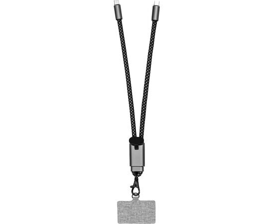 BrandCharger Lany Wristband Charge oplaadkabel Gun metal -  1163688.411