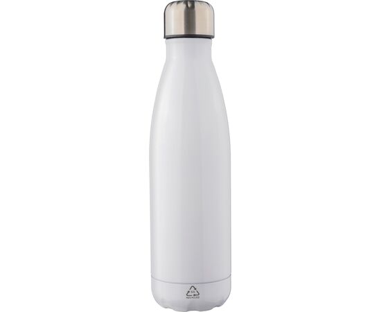 Gerecycled roestvrijstalen dubbelwandige fles 500 ml Clifford Wit -  1171300.002