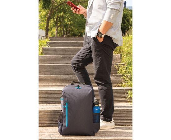 Lima 15,6" RFID & USB Laptop-Rucksack, PVC-frei Navy blau, Blau - XD Xclusive P762.405