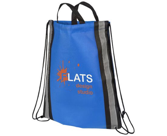Reflective non woven rugzak met trekkoordsluiting 5L Koningsblauw - Unbranded 21072200