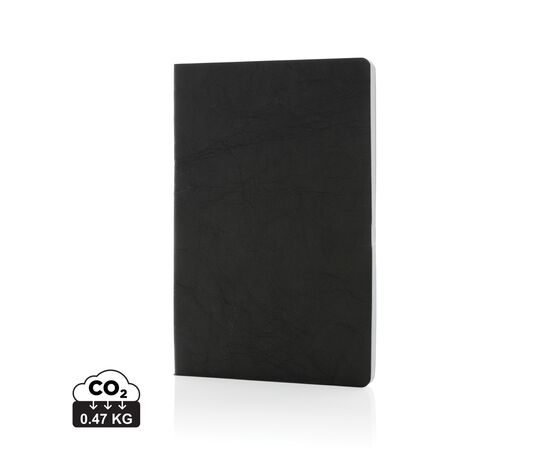 Salton A5 GRS gecertificeerd recycled papieren notitieboek Zwart - XD Collection P774.481