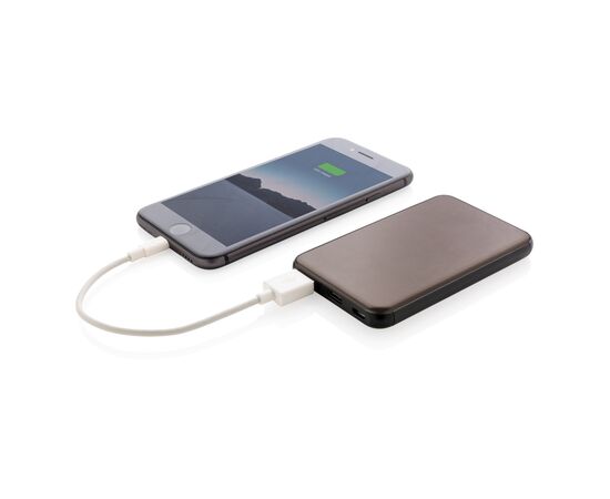 Pocket-size 5.000 mAh powerbank Grey, Black - XD Collection P324.742