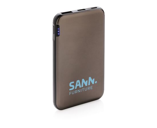 Pocket-size 5.000 mAh powerbank Grey, Black - XD Collection P324.742
