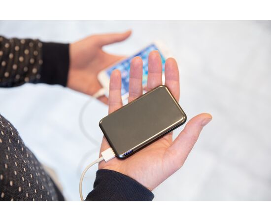 Pocket-size 5.000 mAh powerbank Grey, Black - XD Collection P324.742