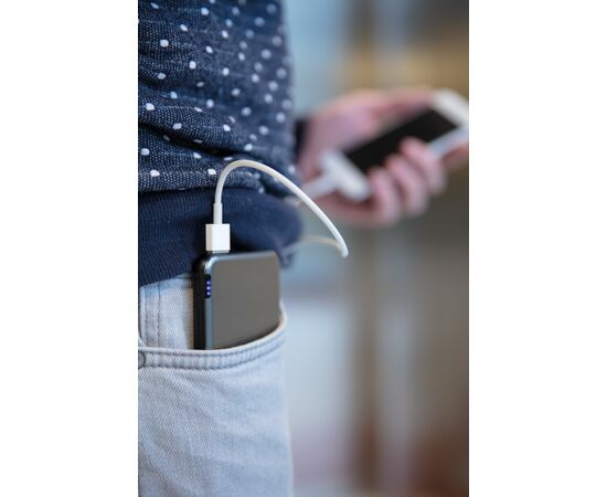 Pocket-size 5.000 mAh powerbank Grey, Black - XD Collection P324.742