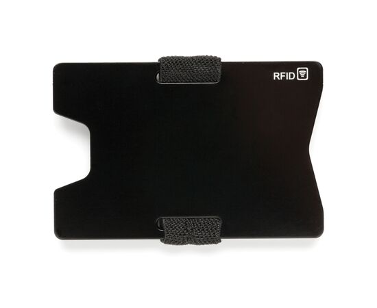 RFID Anti-Skimming Kartenhalter aus Aluminium Schwarz, Schwarz - XD Collection P820.461
