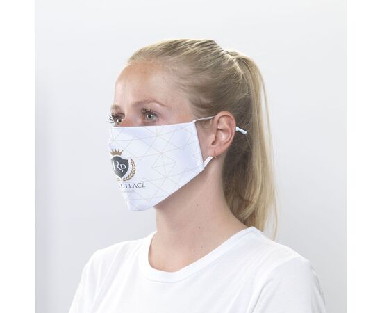 Comfy Face Mask FC mondkapje met verstelbare oorlussen Witte elastische oorlussen, binnenzijde wit -  277110