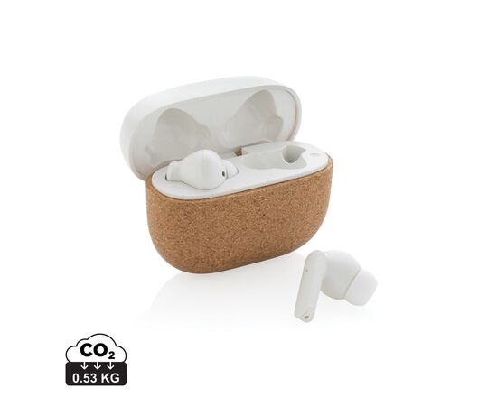 Oregon TWS-Kopfhörer aus RCS recyceltem Kunststoff und Kork Braun - XD Xclusive P329.629