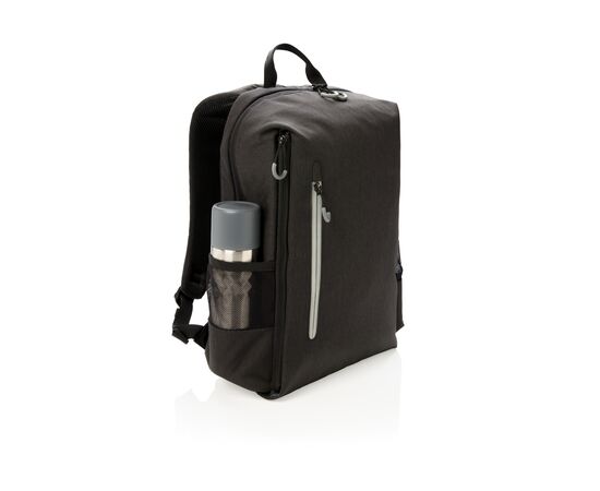 Lima 15.6" RFID & USB laptop backpack Black, Grey - XD Xclusive P762.401