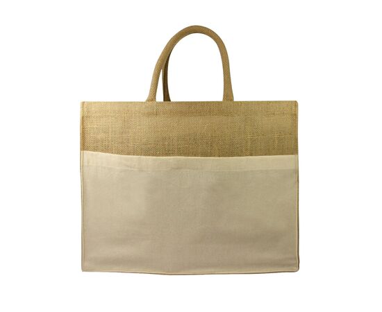 Jute shopper with storage pocket Ecru - Seano 6235-40-A40