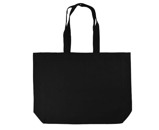 Katoenen shopper met souffle Zwart - Seano 6280-03-A03