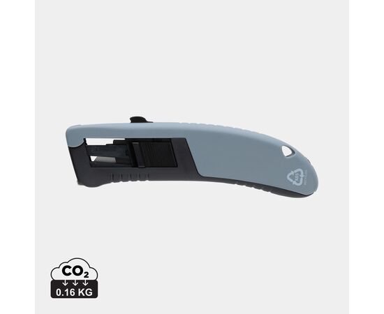 Sicherheitsmesser mit Auto-Rückzug aus RCS recyc. Kunststoff Grau - XD Collection P112.602