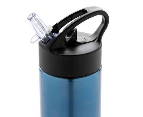Bouteille d’eau avec paille Sport Bleu - XD Xclusive P433.165