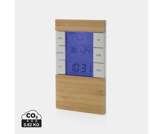 Utah Wetterstation aus RCS rKunststoff & Bambus Braun - XD Collection P279.419