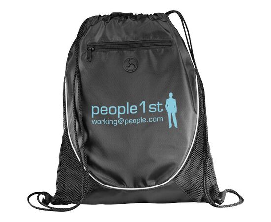 Peek zippered pocket drawstring backpack 5L Black - Unbranded 12012000